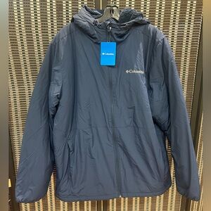 New❗️Columbia Men’s Navy Blue Soft shell Full-Zip Jacket
